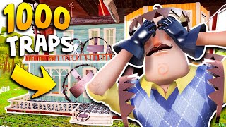 1000 TRAPS IN NEIGHBOR'S HOUSE!!! (then he did this...) | Hello Neighbor Gameplay (Mods)