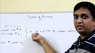 const keyword | constant pointer | types of pointer | Programming in C