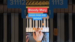 Bloody Mary Lady Gaga Easy Piano Tutorial