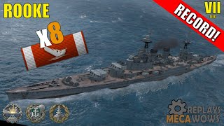 Rooke 8 Kills \u0026 98k Damage | World of Warships Gameplay