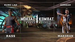 Rass (Kung lao) VS MakoraN (Ashrah) | Mortal Kombat 1 Ranked matches