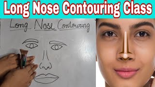 How to do Long Nose Contouring Professionally || How to Contour Your Nose Like Pro #hatafnazim