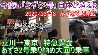 消える直前のあずさ2号に乗車するためだけのミニ大回り乗車