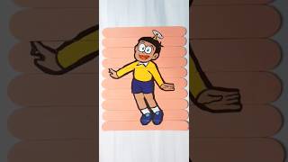 Nobita Art on Stick | Nobita From Doraemon #yt #art #shorts #nobita #cartoon @MissAgrawal21#kids