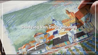 오일 파스텔 ❊ Relaxing painting ❊ 반 고흐 풍경화 ❊ Van Gogh Landscape