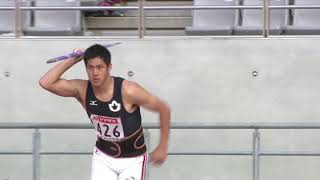 第97回日本陸上競技選手権大会 男子 やり投 決勝　4位