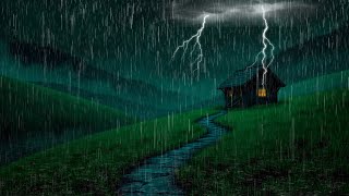 Heavy Rain sounds no thunder no ads for sleeping | Beautifull Rain sounds Black Screen no ads