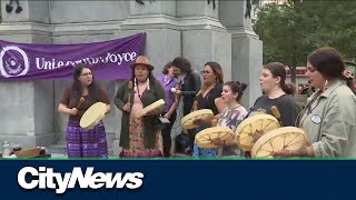 Crowd gathers in Montreal for vigil in honour of Joyce Echaquan