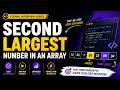Find the Second Largest Number in an Array | JavaScript Interview Logic
