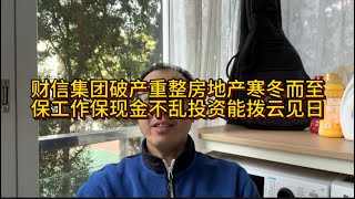 财信集团破产重整房地产寒冬而至，保工作保现金不乱投资能拨云见日