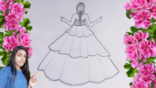 How to draw a traditional girl drawing || Drawing a girl for beginners #@shortstarsanjan