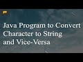 Java Program to Convert Character Array to String