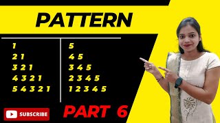 Pattern in java | Triangle pattern | Number Pattern | Pattern by using nested loop | Pattern Part 6