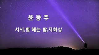 힐링시1(낭송)윤동주의서시,별헤는밤,자화상