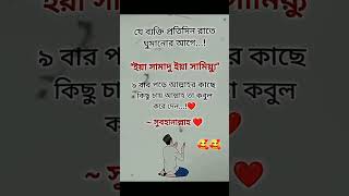 যে ব্যক্তি প্রতিদিন রাতে ঘুমানোর আগে...#feedshorts #islamicvideo