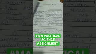 IGNOU MA POLITICAL SCIENCE ASSIGNMENT #ignouenglishsolvedassignment  #ignouhandwrittenassignment