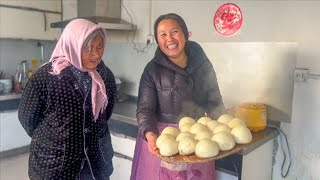 冬天蒸馒头很考验经验，清香发面蒸一锅，个个暄软又白又香