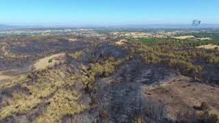 Çanakkale’de Yanan Orman Alanları İlk Kez Drone İle Görüntülendi