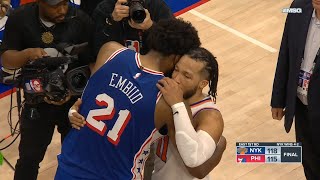 Joel Embiid shows love to Jalen Brunson after Knicks eliminate 76ers from playof