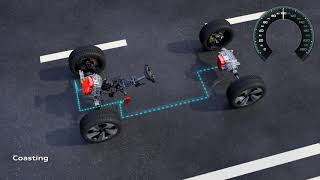 The recuperation system of the Audi e-tron animation