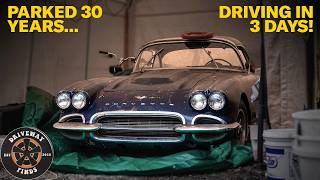 Seized Engine, No Brakes, Sitting for 30+ Years! Will this 61 Corvette drive again? | Driveway Finds