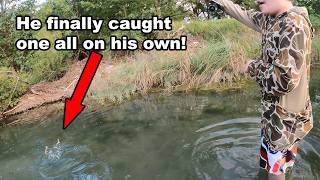 We got Leeches while Fishing with my Son