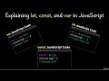 Mastering let, const, and var in JavaScript | Deep Dive into Scope and Usage