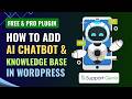How to Add AI Chatbot & Knowledge Base in WordPress (FREE + PRO) | Support Genix