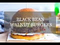 Black Bean Walnut Burgers Burgers with Saucy Sweet Onions