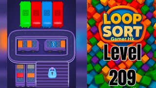 Loop Sort Level 209 Super Hard level Walkthrough