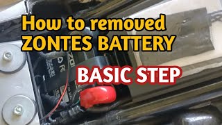 Zontes 310 How to removed Battery