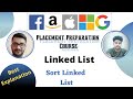 Sort List  || Linked List 16 || Placement Preparation Series || LeetCode 148 || Medium ||