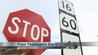 4 teenagers killed in Dodge County crash involving semitruck