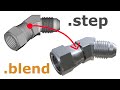 STEP to Blender. Two simple ways