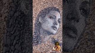 Angelina, 2024. Impermanent artwork using found stones #shorts