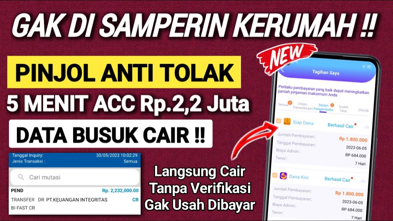 TANPA KTP🤑Pinjol Ilegal Mudah Cair 2023 Gak Usah Dibayar - Pinjaman ...