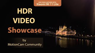 Budapest by Night | HDR Video Showcase | Captured with MotionCam Raw Video For Android