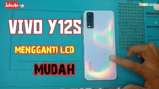 VIVO Y12s mengganti lcd || lcd bergaris || lcd bintik-bintik