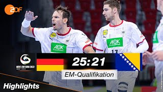Spiel gedreht: Gislason startet mit Sieg | Deutschland – Bosnien-H. 25:21 | Handball-EM-Quali – ZDF
