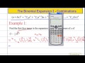 Core Maths: The Binomial Expansion 2 - Combinations