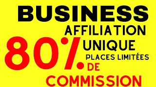 ENFIN UN VRAI PROGRAMME D'AFFILIATION (80% DE COMMISSION)