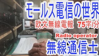 昭和の懐かしい短波通信を聴いてみよう！モールス無線電報を再現してみました！気持ち良い音色です。ノイズとフェージングを加えています。アマチュア無線の受信練習にどうぞmorse code practice