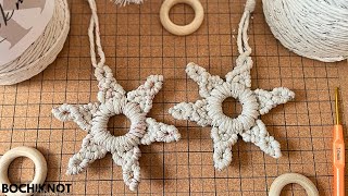 How to Make a Macrame Star Snowflake Ornament: Perfect for Christmas!