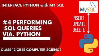 #4 Performing SQL Queries via Python | Interface Python with MySQL | Class 12 CBSE Computer Science