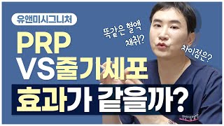 [ PRP 와 줄기세포 차이점 ] 줄기세포  PRP, 효과도 같을까요? 정확한 차이점 알려드릴게요!