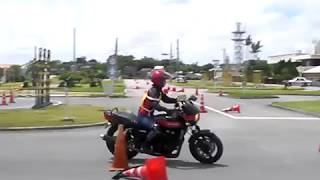 沖縄バイクジムカーナ2017　6月大会　Nクラス16番 ZRX400