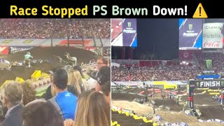 PS Brown's Brutal Crash Stops 250SX Race! 🚨💥 Red Flag