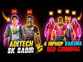 Aditech & Sk Sabir Boss Vs Hiphop Sakura Ciminal Legends 😎🔥 - Garena Free Fire