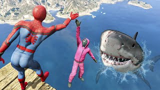1 Hour OF GTA 5 Water Ragdolls - SPIDERMAN Jumps/Fails - (Funny Moments Compilation) PART 10