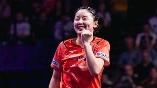 張本美和 中国最後の砦を破ってチャンピオンズ初V王手！決勝は16歳vs20歳の日本人対決に【卓球 WTTモンペリエ】